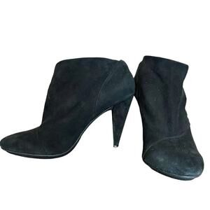 COACH Astrid Black Soft Suede High Heel Ankle Bootie Women’s Size 9‎